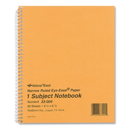 National 8.25"X6-7/8" Wirebound Notebook 33004